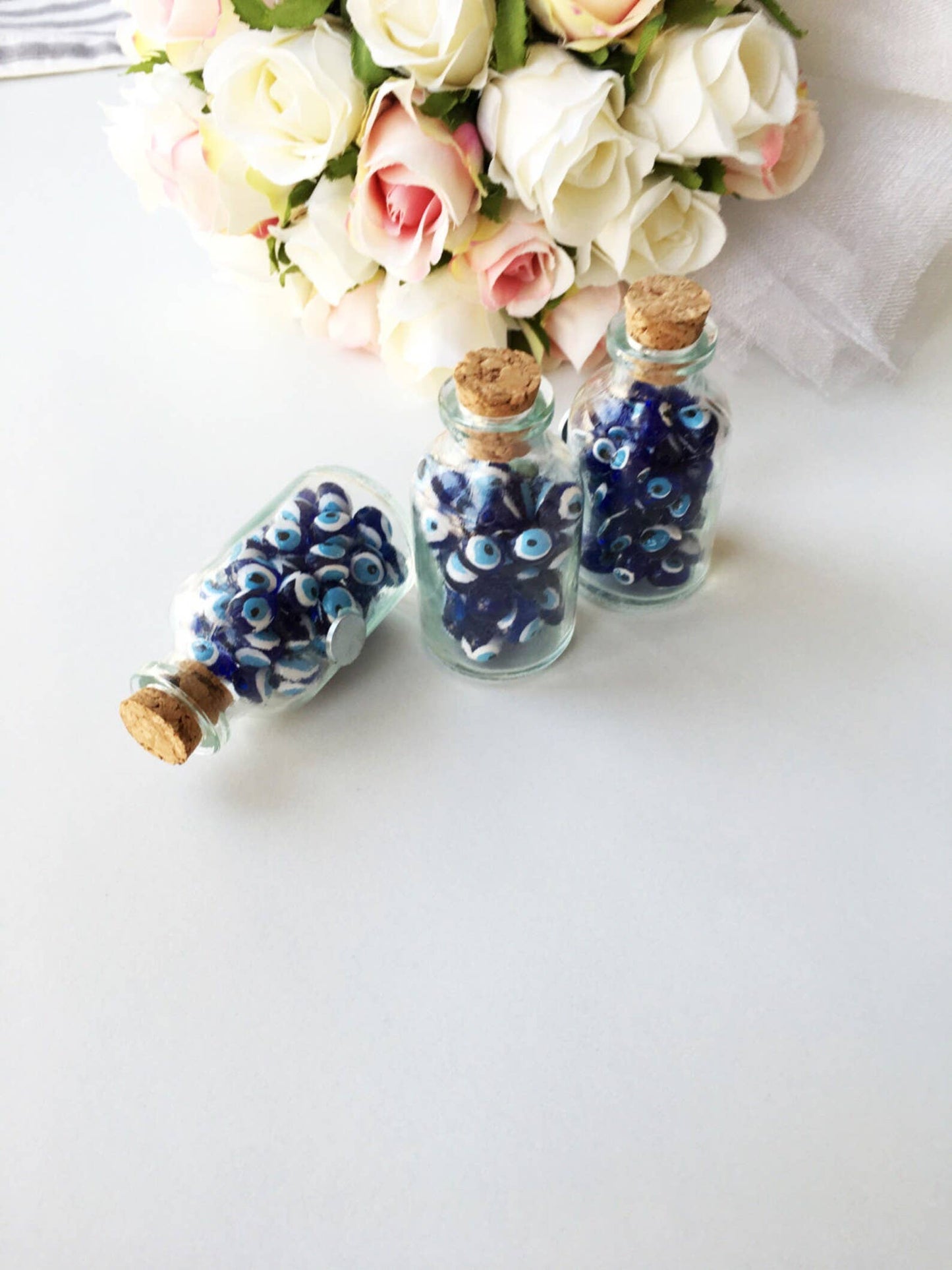 Evil eye bottle magnet, unique evil eye wedding favor, 