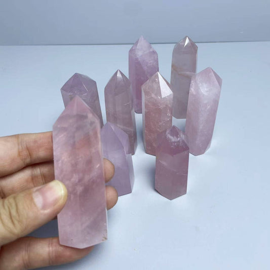 Rose Quartz Tower Natural Polished Crystal Point 2.5-5"
