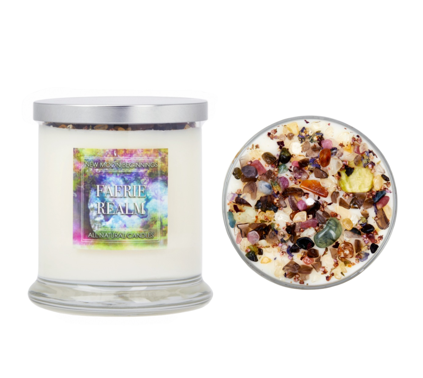 Mystical & Magical Candles, Spiritual Candle, Crystal Candle
