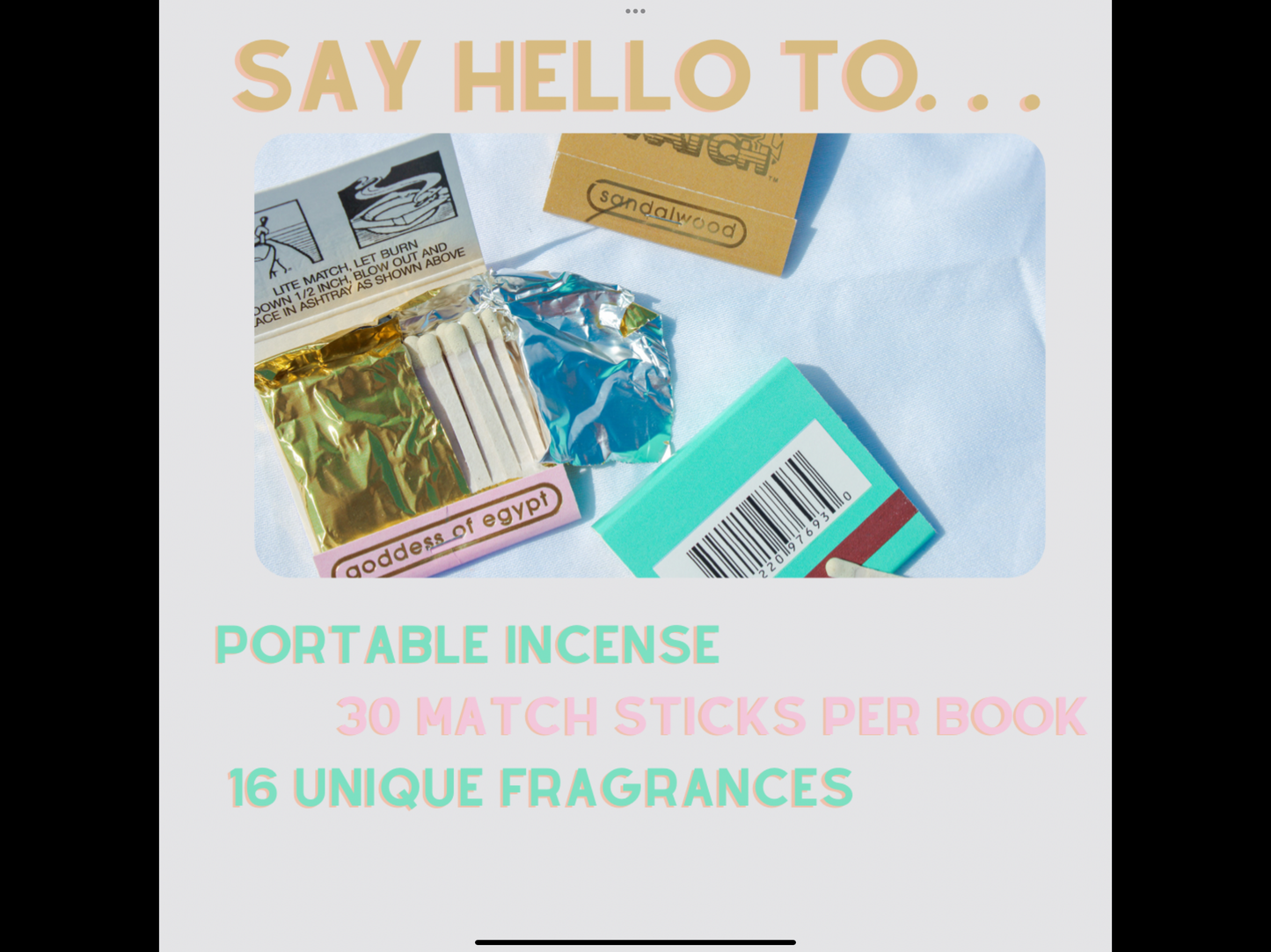 Box of 50 Match Books - Assorted Fragrances