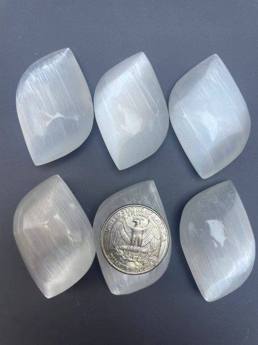 Selenite Swirl Palms - 3 per lot 1.8"