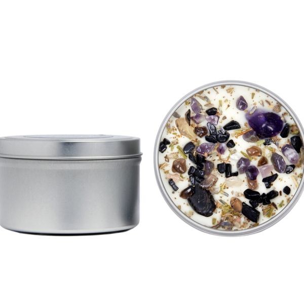 Energy Cleansing Candle - Crystal Candles - Soy Wax