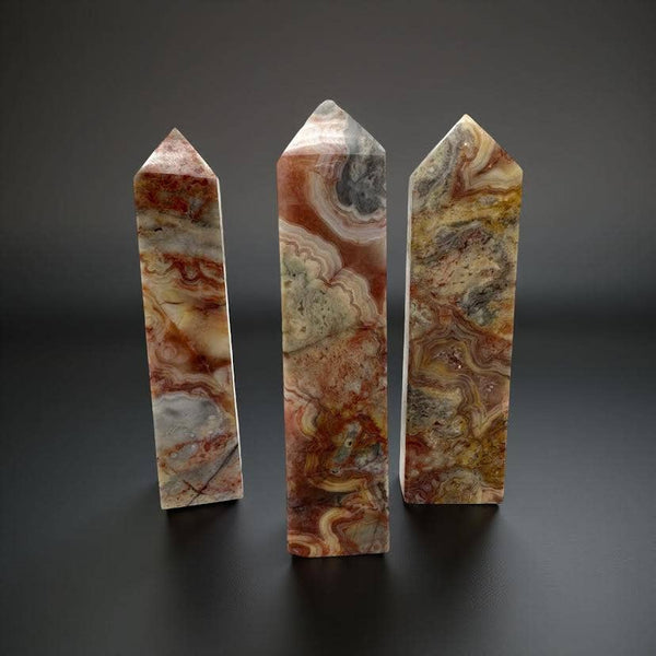 Medium Crazy Lace Agate Tower - 1 piece