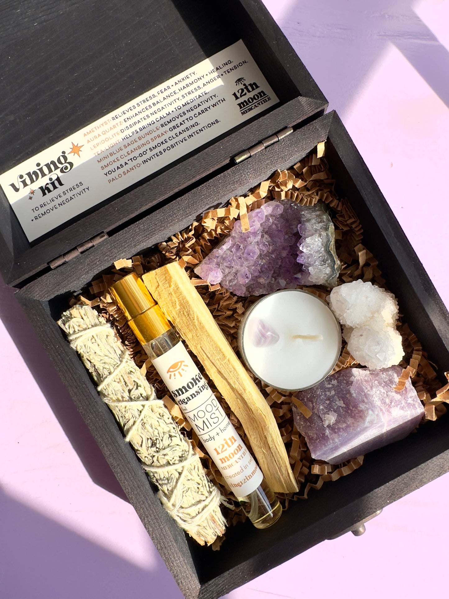 PROTECTING MY ENERGY KIT - Crystal Kit - Smudge - Sage -Palo