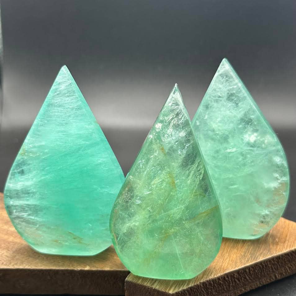 Mint Fluorite Standing Tear Drop