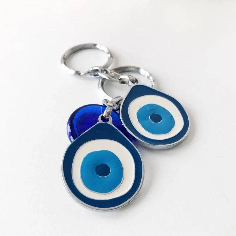 Evil Eye Metal Keychain