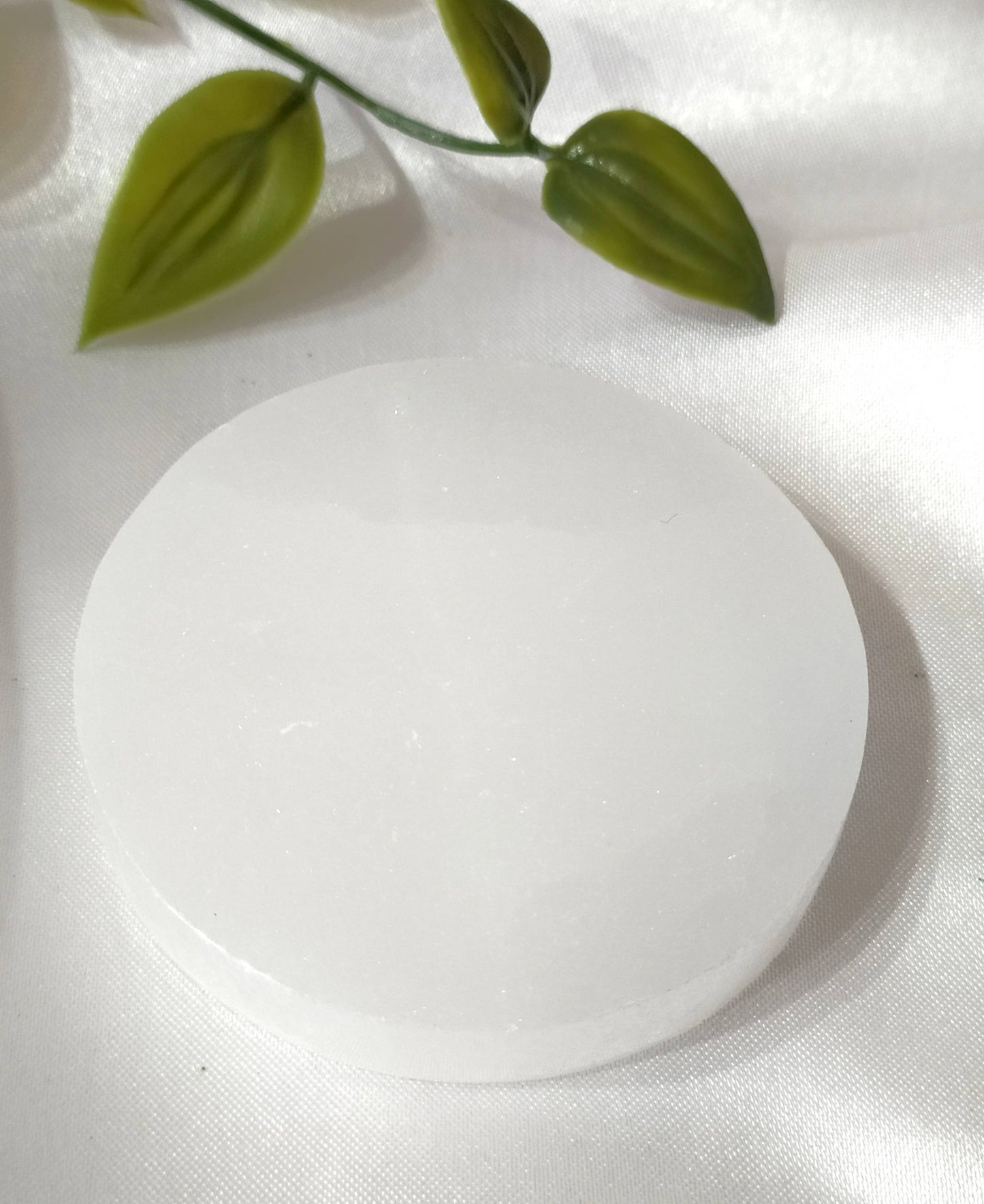 Selenite Charging Plate | Round Coaster | Selenite Plate