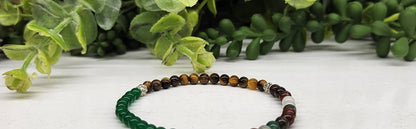 ABUNDANCE - Green Jade, Yellow Tiger Eye and Bloodstone 4MM