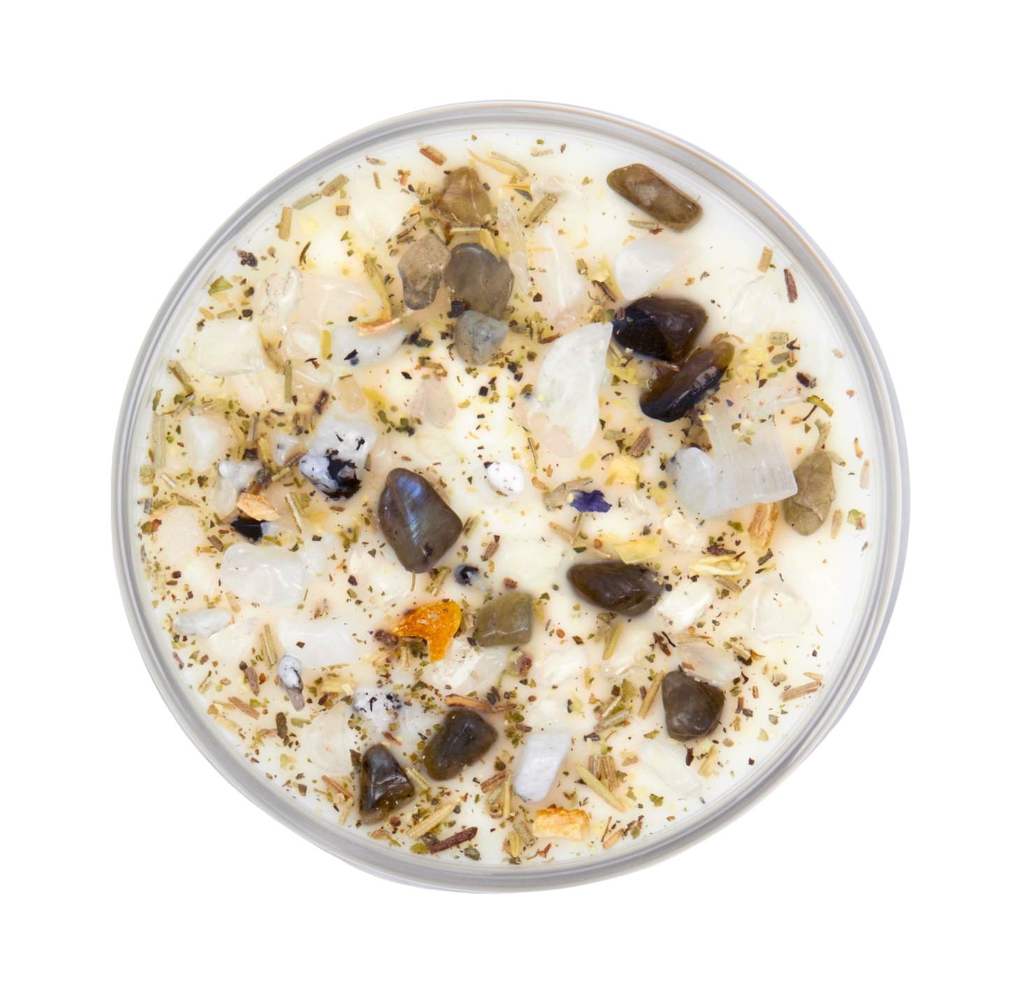 Full Moon Candle - Herb, Flower, Crystal & Candles