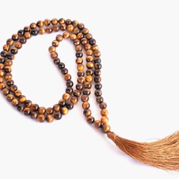 Gemstone Mala | Tiger Eye | 108 Prayer Beads Mala | Jap Mala