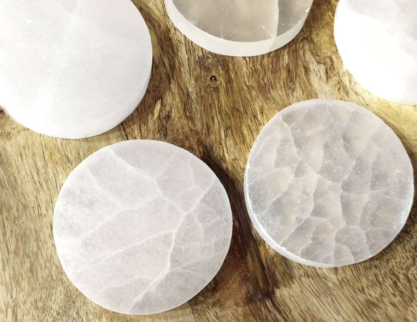 Selenite Charging Plate | Round Coaster | Selenite Plate
