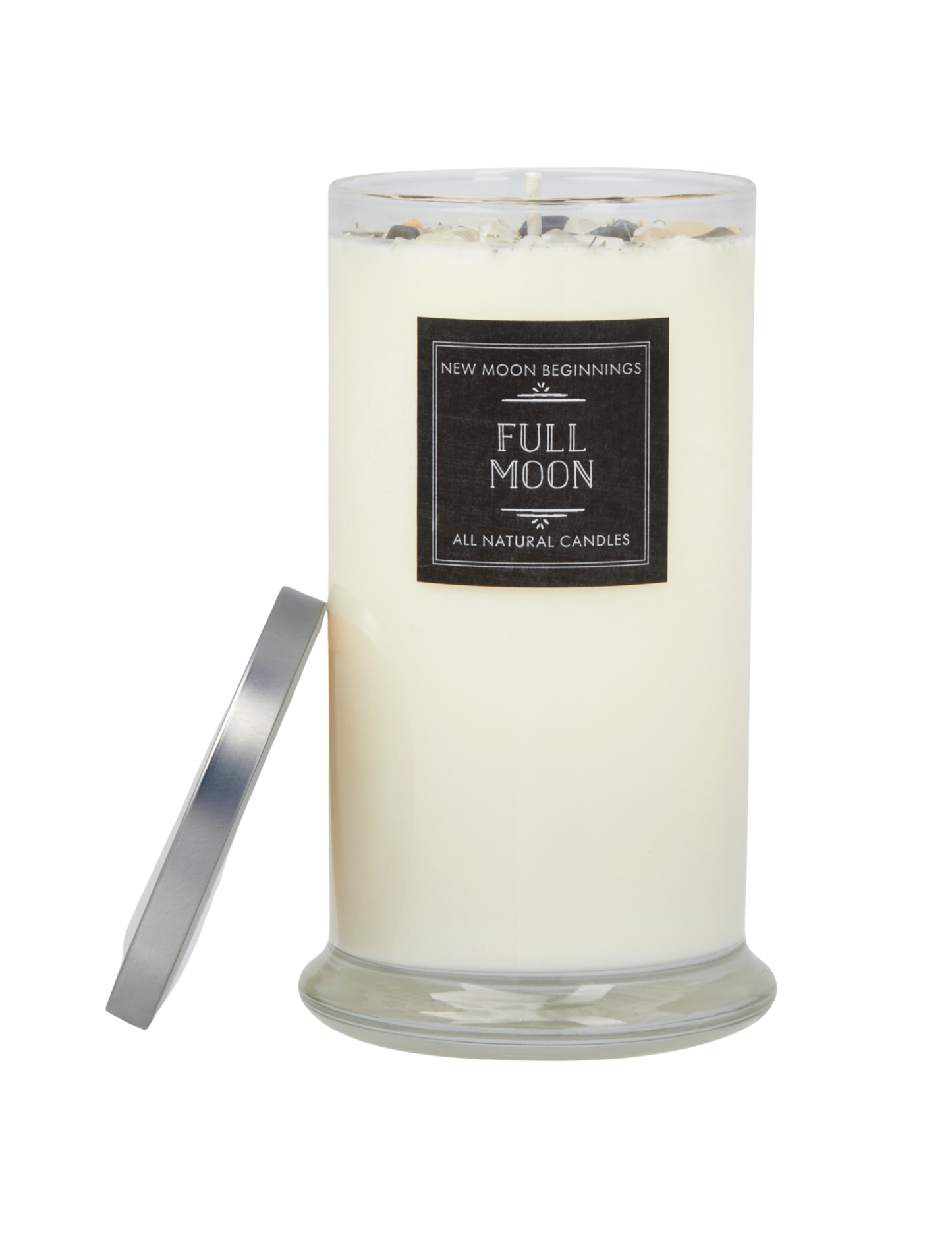 Full Moon Candle - Herb, Flower, Crystal & Candles