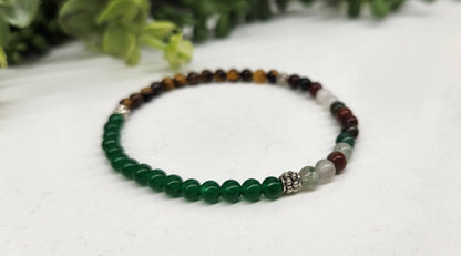 ABUNDANCE - Green Jade, Yellow Tiger Eye and Bloodstone 4MM