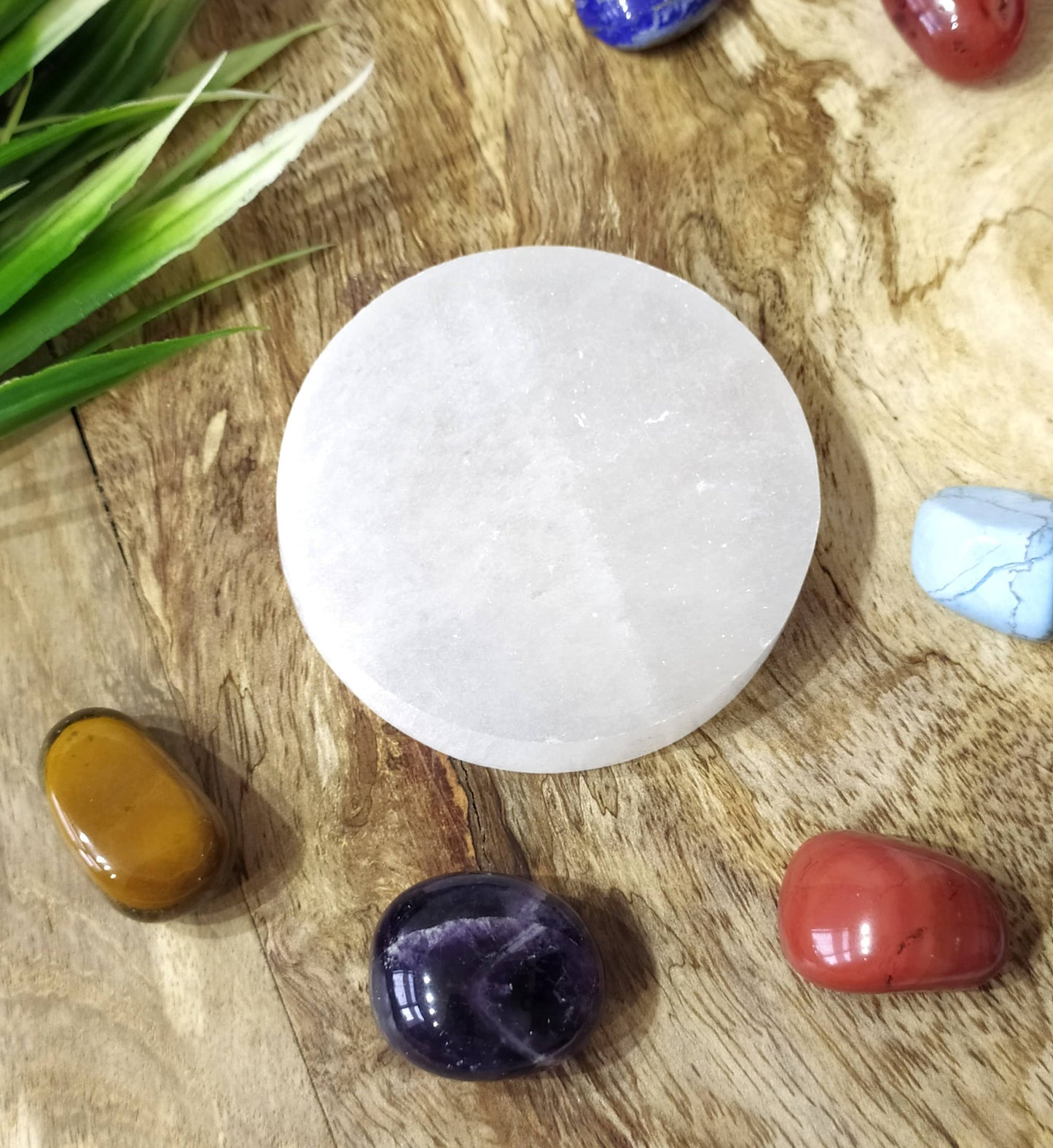 Selenite Charging Plate | Round Coaster | Selenite Plate