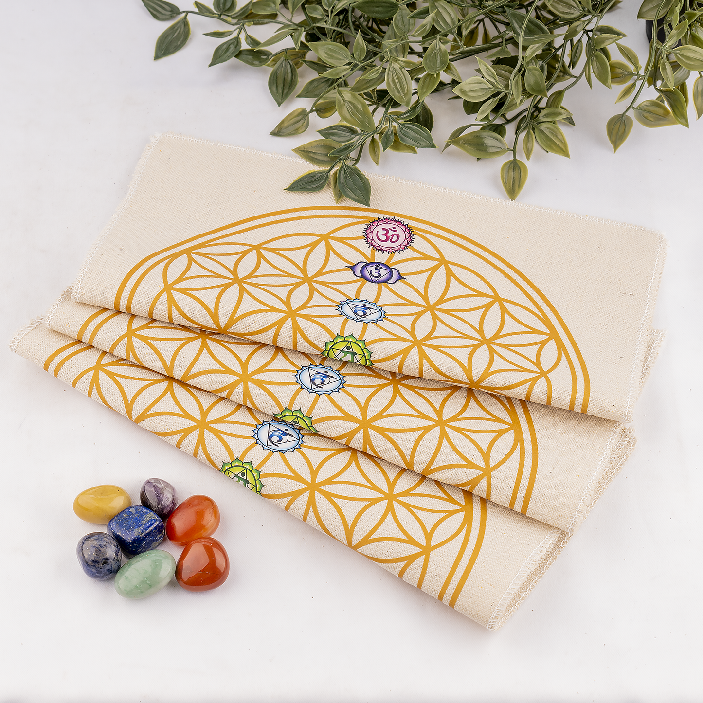 Crystal Grid Cloth |Sacred Geometry 7 Chakra For Energy Work