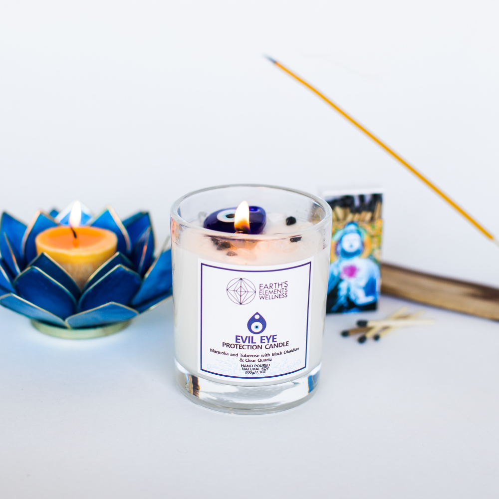 Crystal Candle, Evil Eye Protection - pack of 6