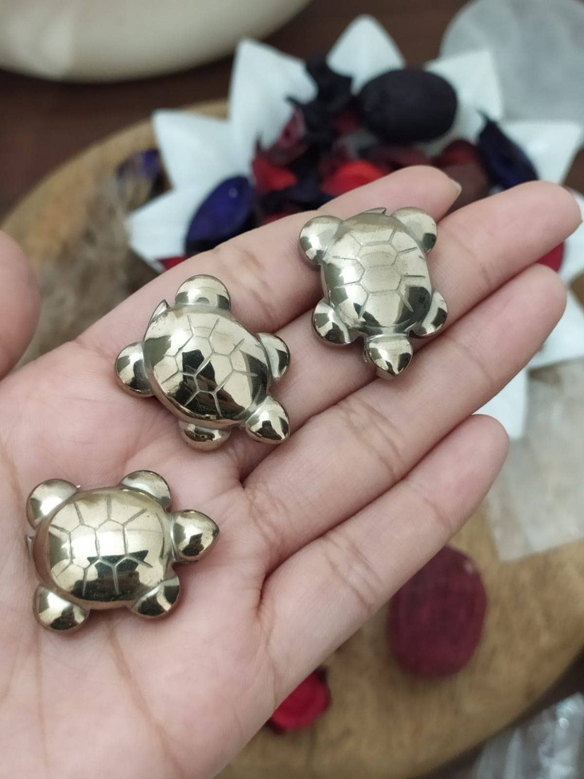 Wholesale Gold Pyrite Turtle Figurines |Bulk Crystal Animals