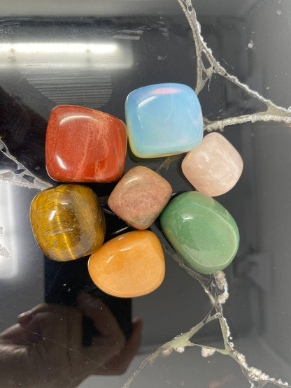7 Chakra Healing Stones sets, 2-3 CM, 1 set