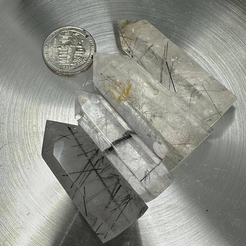 Quartz & Tourmaline Lot of 4 small Towers