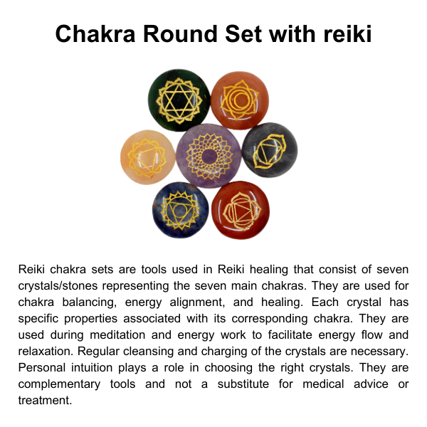 Round Stones Set | 7 Chakra Reiki | Chakra Crystals Set