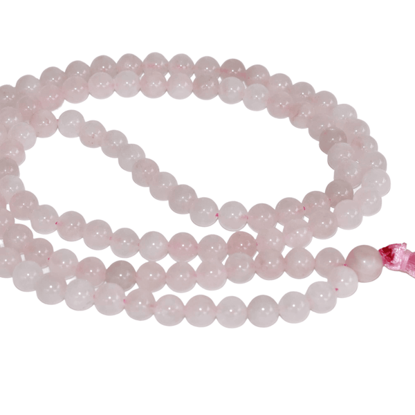Gemstone Mala | Rose Quartz | 108 Prayer Beads Jap Mala