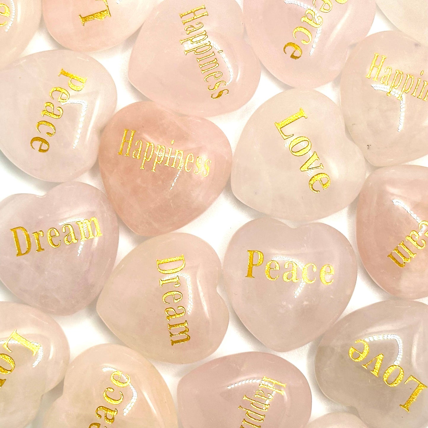 Rose Quartz Heart with Message