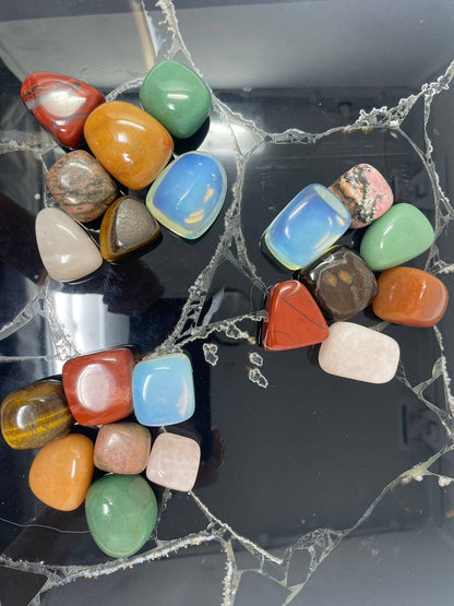 7 Chakra Healing Stones sets, 2-3 CM, 1 set