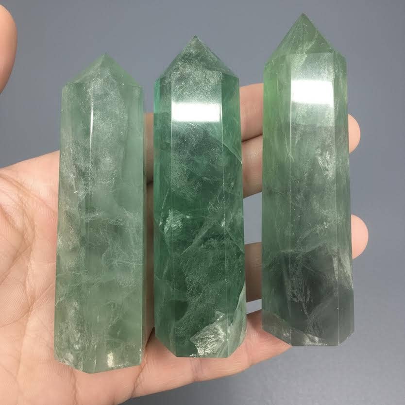 Green Fluorite Tower - Lot of 3