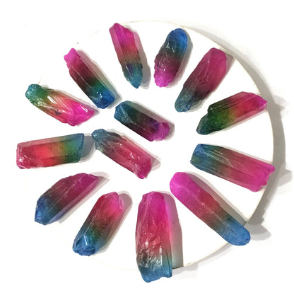 Angel Aura Quartz Point | Blue Aura Point | Raw Crystals