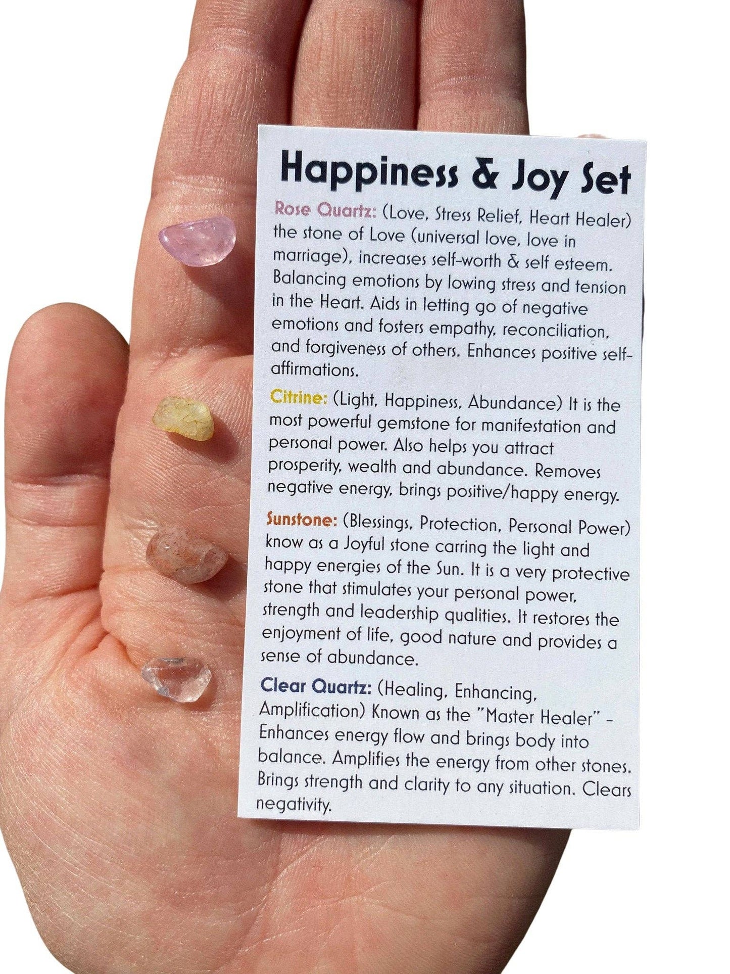 Happiness & Joy Stone Set - Small Gemstone Chips