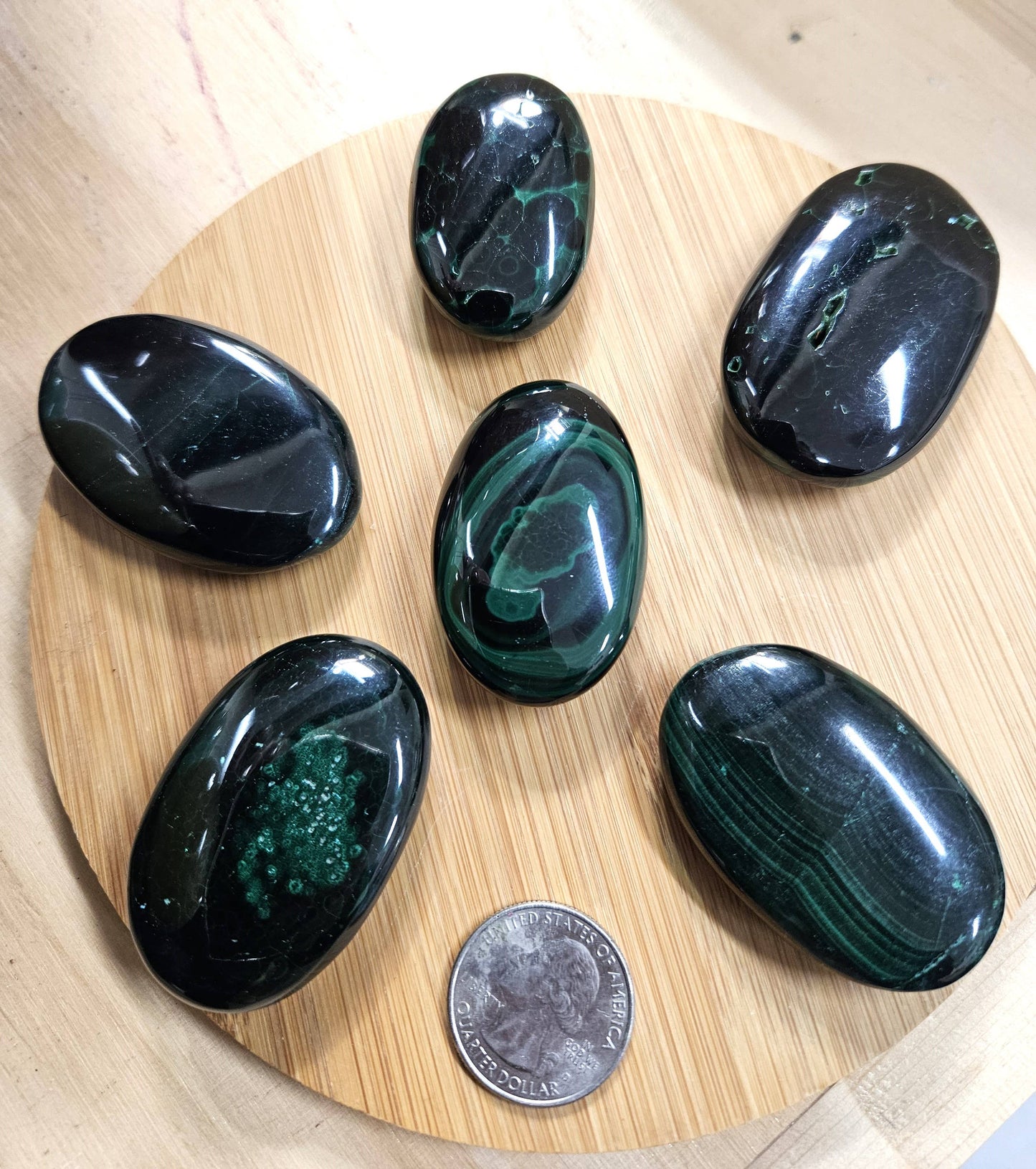 Malachite Palm Stone - 1