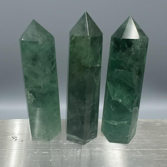 Green Fluorite Tower - Lot of 3