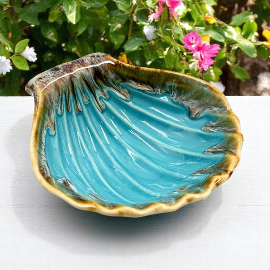 Ceramic Clam Shell Trinket Dish - Assorted