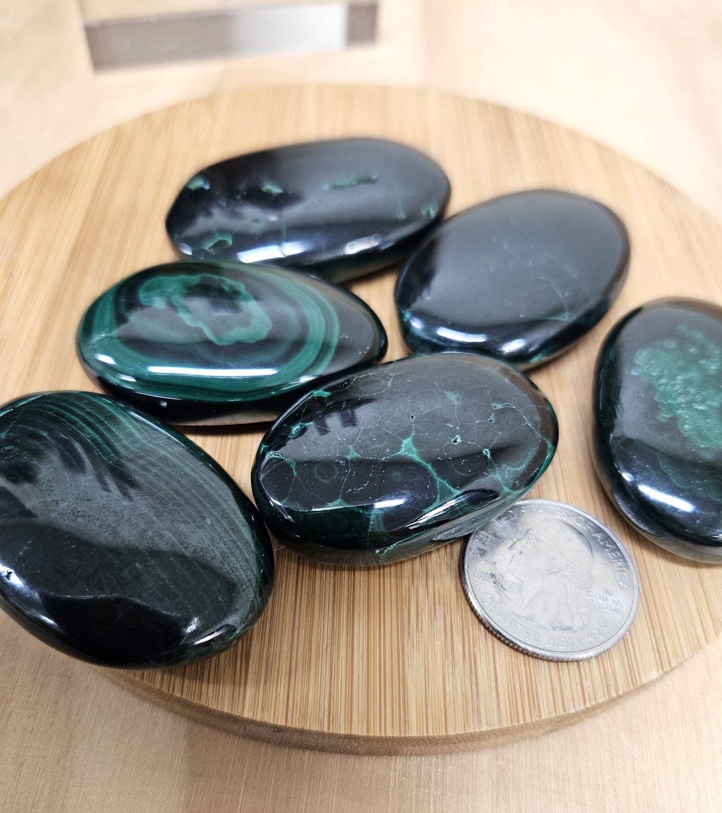 Malachite Palm Stone - 1
