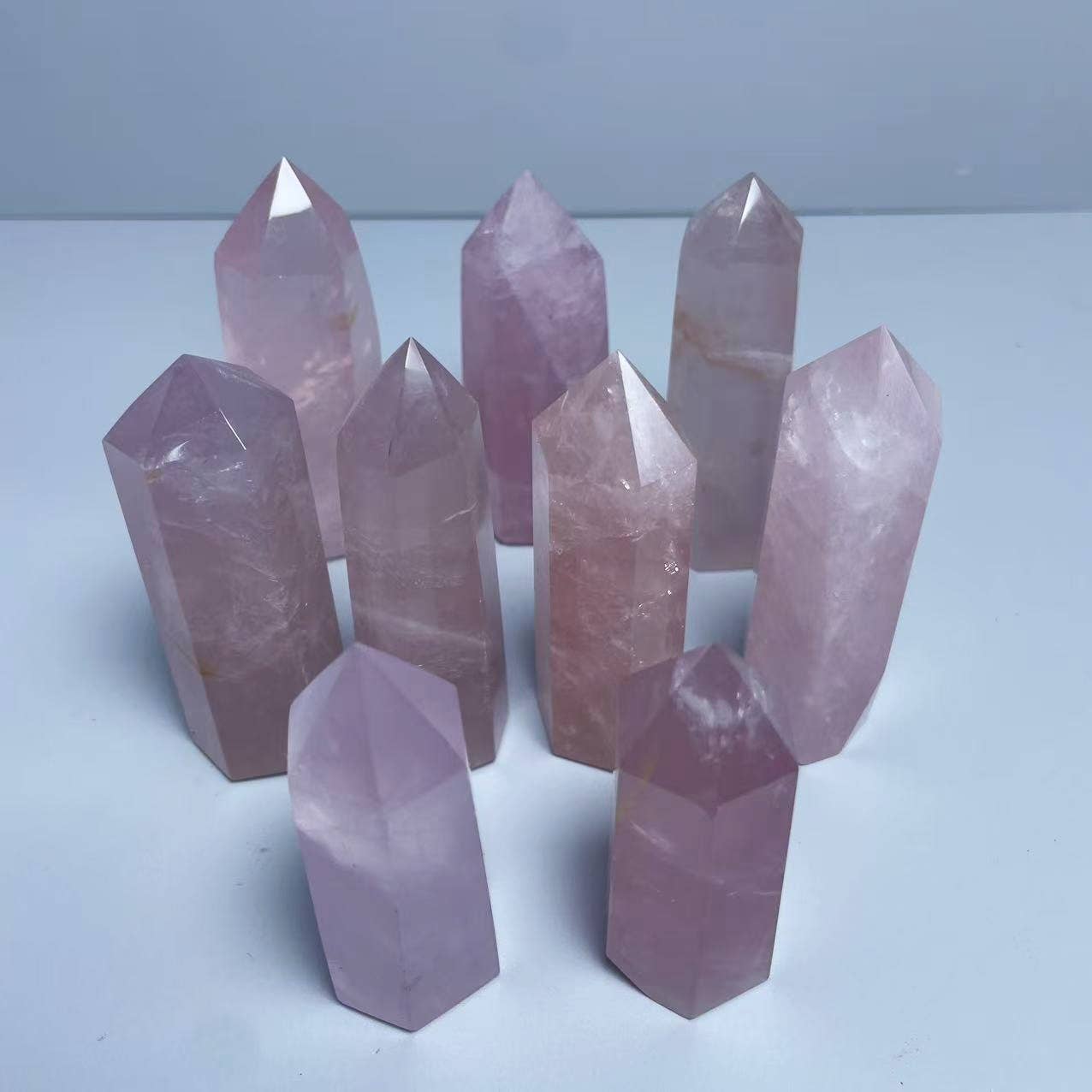 Rose Quartz Tower Natural Polished Crystal Point 2.5-5"