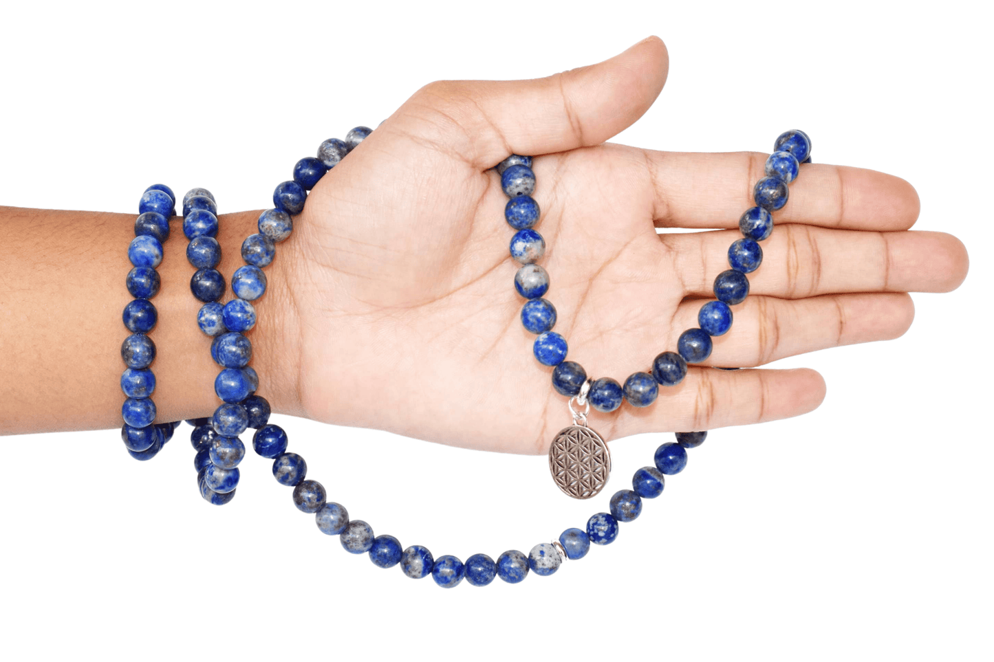 108 Prayer Beads | Lapis Lazuli | Crystals Mala Bracelet