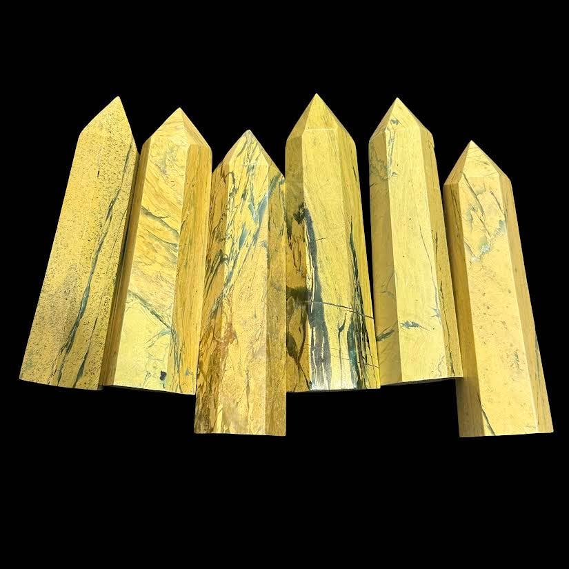 Bamboo Jasper Agate Points - Bag of 5-8 pcs