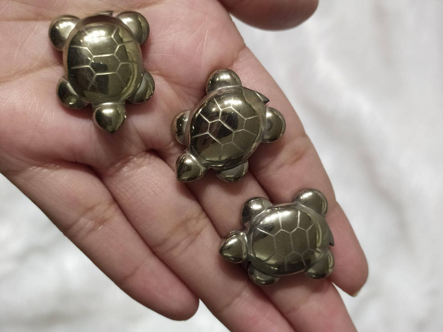 Wholesale Gold Pyrite Turtle Figurines |Bulk Crystal Animals