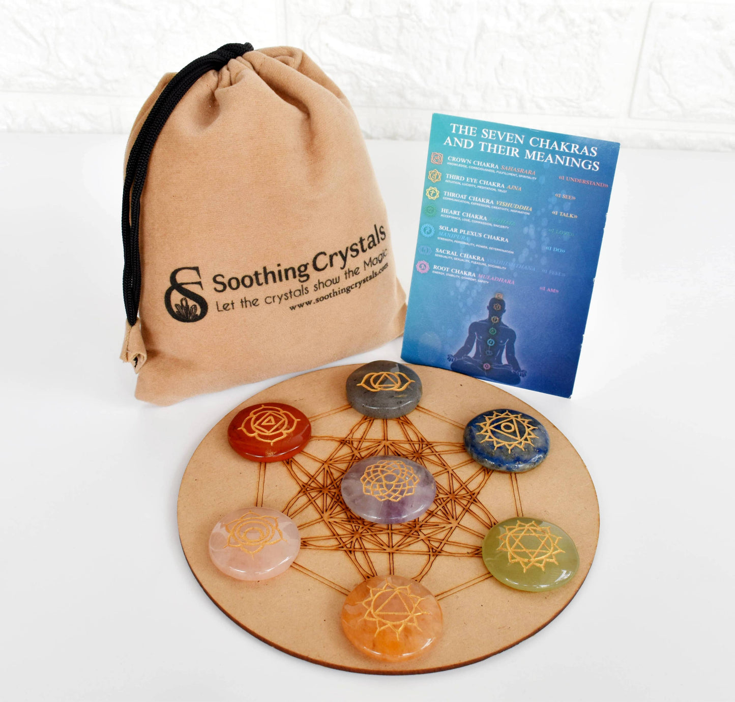 Round Stones Set | 7 Chakra Reiki | Chakra Crystals Set