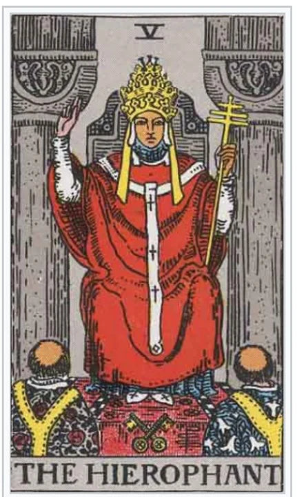 Decorative tarot-style card, The Hierophant